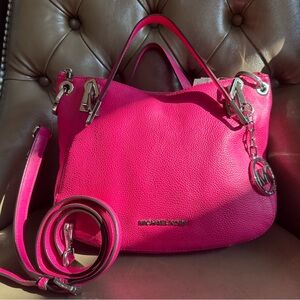 Michael Kors Hot Pink Convertible Shoulder Bag